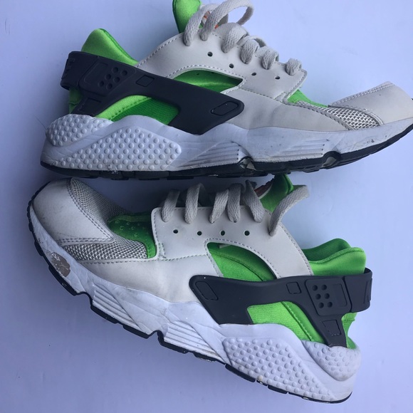 Nike Other - Nike Huarache | off white, lime green | Sz 10